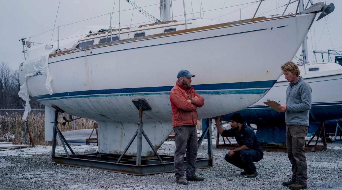 Purchasing Persistence — 1981 CS 33 hull #127 at Port Credit marina, November 2025